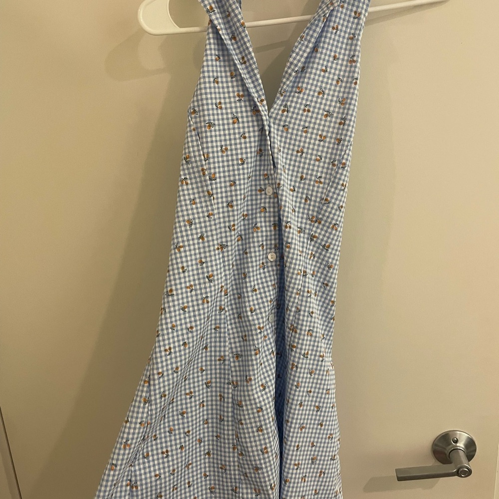 Cider Blue and White Checkered dress